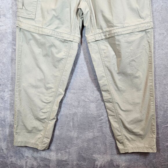 Columbia Womens L Beige Convertible Cargo Pants Zip-Off Legs shorts Cotton - Picture 7 of 14
